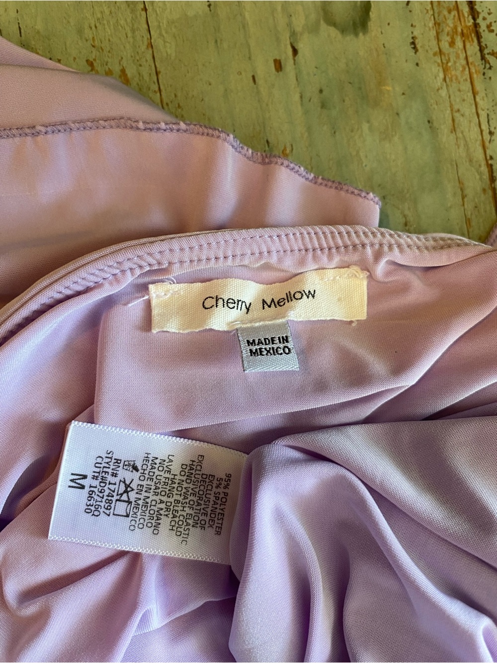 Lavender Ruffle Draped Strapless Dress - Picture 8 of 8